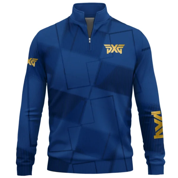 PXG Brand Exclusive Logo All Over Print Quarter Zip Sweatshirt HOGF030625A01PXG - Blue
