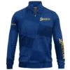 Srixon Brand Exclusive Logo All Over Print Quarter Zip Sweatshirt HOGF030625A01SR - Blue