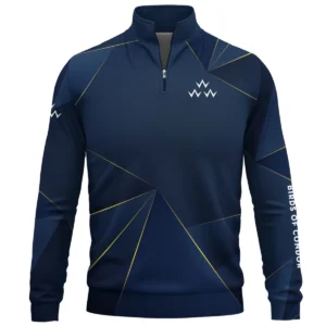 Birds of Condor Brand Exclusive Logo All Over Print Quarter Zip Sweatshirt HOGF310525A01BOC - Blue