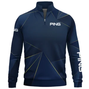 Ping Brand Exclusive Logo All Over Print Quarter Zip Sweatshirt HOGF310525A01PI - Blue