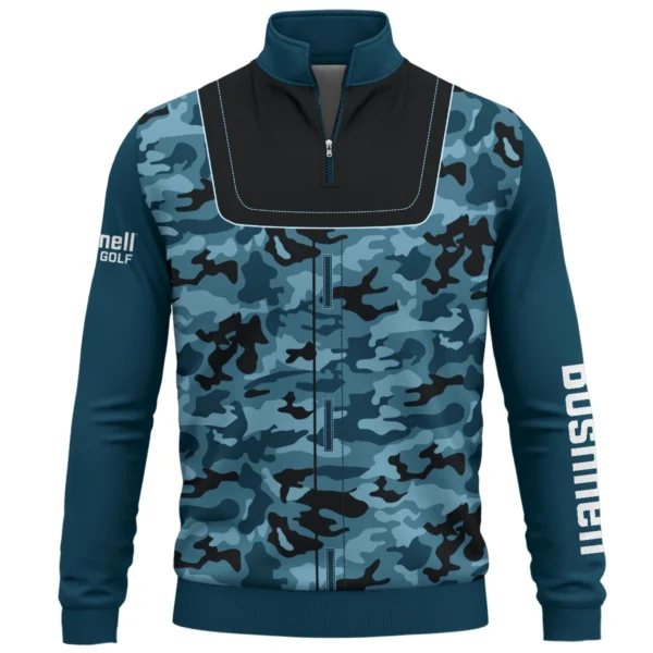 Bushnell Golf Brand Exclusive Logo All Over Print Quarter Zip Sweatshirt  HOGOF280525A01BUG - Blue - Image 2
