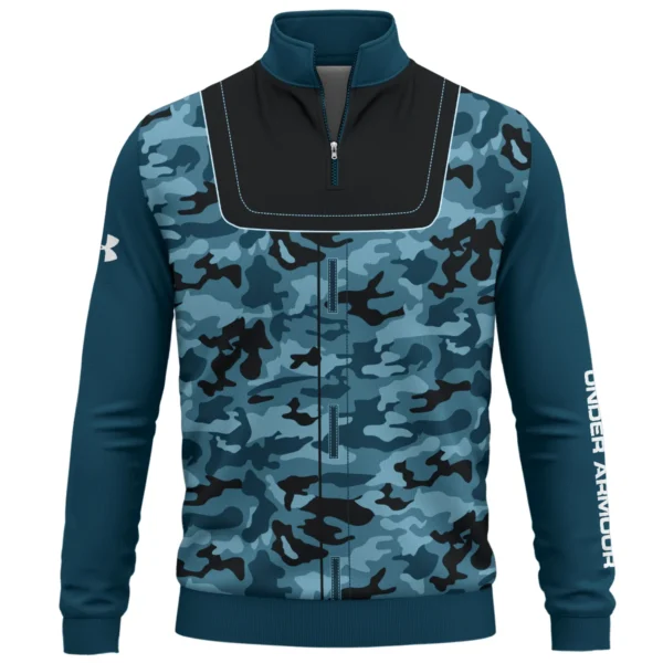 Under Armour Brand Exclusive Logo All Over Print Quarter Zip Sweatshirt  HOGOF280525A01UA - Blue - Image 2