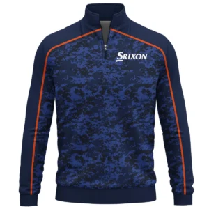 Srixon Brand Exclusive Logo All Over Print Quarter Zip Sweatshirt HOGOF290525A01SR - Blue