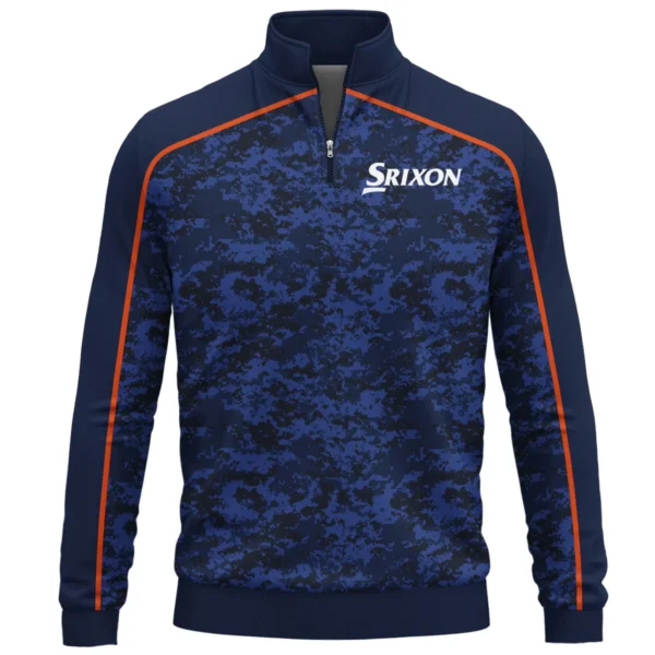 Srixon Brand Exclusive Logo All Over Print Quarter Zip Sweatshirt HOGOF290525A01SR - Blue