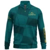 Cobra Golf Brand Exclusive Logo All Over Print Quarter Zip Sweatshirt HOGF030625A01CB - Cyan