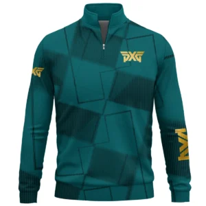 PXG Brand Exclusive Logo All Over Print Quarter Zip Sweatshirt HOGF030625A01PXG - Cyan