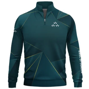 Birds of Condor Brand Exclusive Logo All Over Print Quarter Zip Sweatshirt HOGF310525A01BOC - Cyan