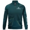 Cobra Golf Brand Exclusive Logo All Over Print Quarter Zip Sweatshirt HOGF310525A01CB - Cyan