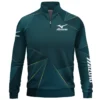 Mizuno Brand Exclusive Logo All Over Print Quarter Zip Sweatshirt HOGF310525A01MIZ - Cyan