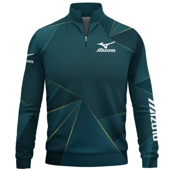 Mizuno Brand Exclusive Logo All Over Print Quarter Zip Sweatshirt HOGF310525A01MIZ - Cyan