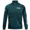 Ping Brand Exclusive Logo All Over Print Quarter Zip Sweatshirt HOGF310525A01PI - Cyan