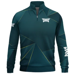 PXG Brand Exclusive Logo All Over Print Quarter Zip Sweatshirt HOGF310525A01PXG - Cyan