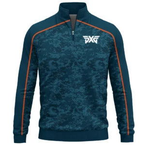 PXG Brand Exclusive Logo All Over Print Quarter Zip Sweatshirt HOGOF290525A01PXG - Cyan