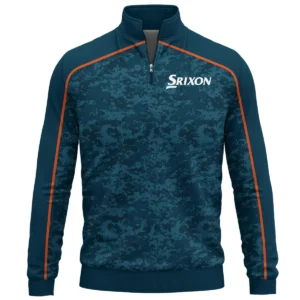 Srixon Brand Exclusive Logo All Over Print Quarter Zip Sweatshirt HOGOF290525A01SR - Cyan