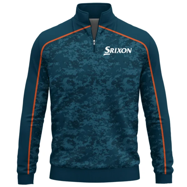 Srixon Brand Exclusive Logo All Over Print Quarter Zip Sweatshirt HOGOF290525A01SR - Cyan