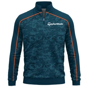 TaylorMade Brand Exclusive Logo All Over Print Quarter Zip Sweatshirt HOGOF290525A01TM - Cyan