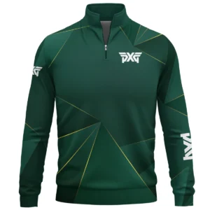PXG Brand Exclusive Logo All Over Print Quarter Zip Sweatshirt HOGF310525A01PXG - Dark Green