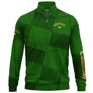 Callaway Brand Exclusive Logo All Over Print Quarter Zip Sweatshirt HOGF030625A01CLW - Green