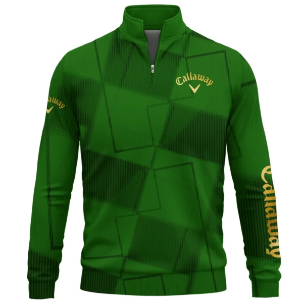 Callaway Brand Exclusive Logo All Over Print Quarter Zip Sweatshirt HOGF030625A01CLW - Green