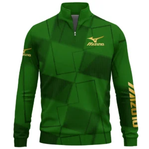 Mizuno Brand Exclusive Logo All Over Print Quarter Zip Sweatshirt HOGF030625A01MIZ - Green