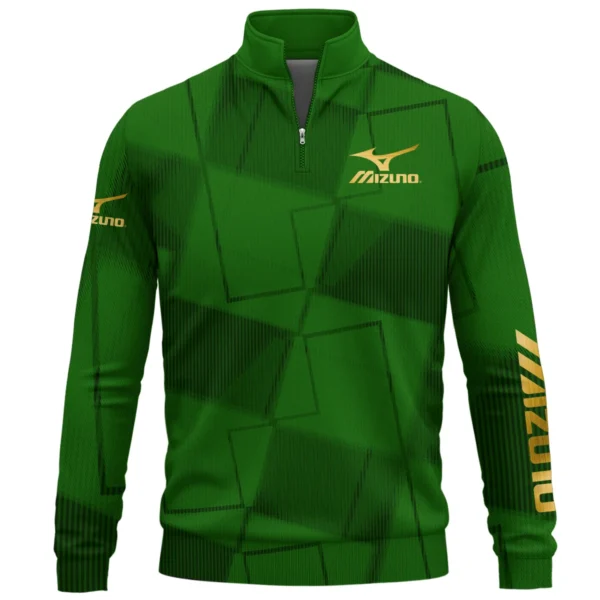 Mizuno Brand Exclusive Logo All Over Print Quarter Zip Sweatshirt HOGF030625A01MIZ - Green