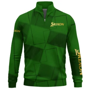 Srixon Brand Exclusive Logo All Over Print Quarter Zip Sweatshirt HOGF030625A01SR - Green