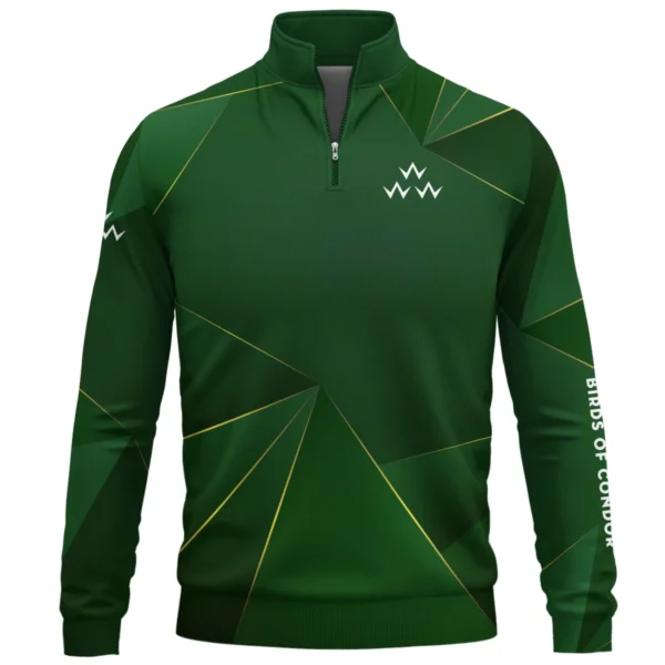 Birds of Condor Brand Exclusive Logo All Over Print Quarter Zip Sweatshirt HOGF310525A01BOC - Green