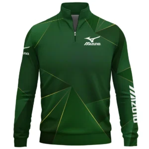 Mizuno Brand Exclusive Logo All Over Print Quarter Zip Sweatshirt HOGF310525A01MIZ - Green