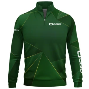 Ogio Brand Exclusive Logo All Over Print Quarter Zip Sweatshirt HOGF310525A01OG - Green