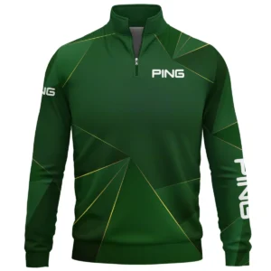 Ping Brand Exclusive Logo All Over Print Quarter Zip Sweatshirt HOGF310525A01PI - Green