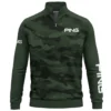Ping Brand Exclusive Logo Quarter Zip Sweatshirt HOGO270525BR01PI - Green