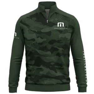 TravisMathew Brand Exclusive Logo Quarter Zip Sweatshirt HOGO270525BR01TRM - Green
