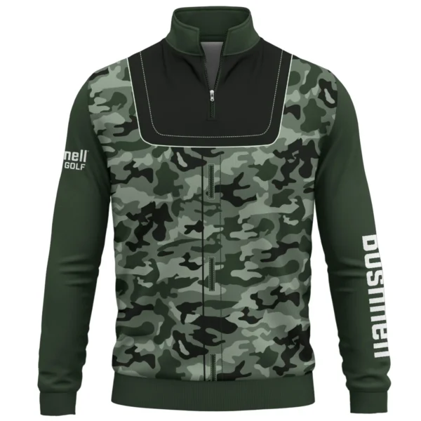 Bushnell Golf Brand Exclusive Logo All Over Print Quarter Zip Sweatshirt  HOGOF280525A01BUG - Green - Image 2
