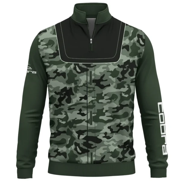 Cobra Golf Brand Exclusive Logo All Over Print Quarter Zip Sweatshirt  HOGOF280525A01CB - Green - Image 2