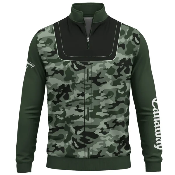 Callaway Brand Exclusive Logo All Over Print Quarter Zip Sweatshirt  HOGOF280525A01CLW - Green - Image 2