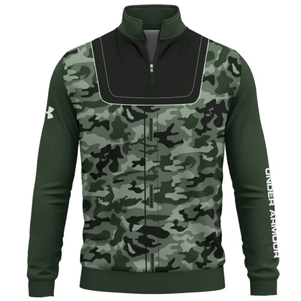 Under Armour Brand Exclusive Logo All Over Print Quarter Zip Sweatshirt  HOGOF280525A01UA - Green - Image 2