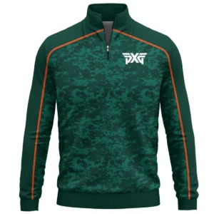 PXG Brand Exclusive Logo All Over Print Quarter Zip Sweatshirt HOGOF290525A01PXG - Green