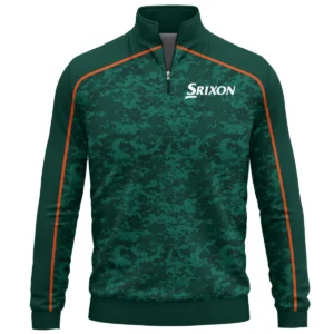 Srixon Brand Exclusive Logo All Over Print Quarter Zip Sweatshirt HOGOF290525A01SR - Green