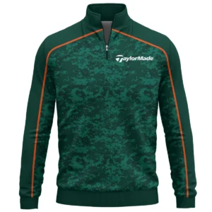 TaylorMade Brand Exclusive Logo All Over Print Quarter Zip Sweatshirt  HOGOF290525A01TM - Green