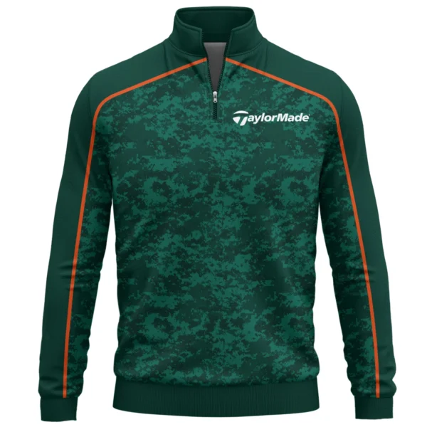 TaylorMade Brand Exclusive Logo All Over Print Quarter Zip Sweatshirt  HOGOF290525A01TM - Green