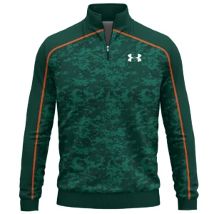 Under Armour Brand Exclusive Logo All Over Print Quarter Zip Sweatshirt HOGOF290525A01UA - Green