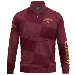 Callaway Brand Exclusive Logo All Over Print Quarter Zip Sweatshirt HOGF030625A01CLW - Maroon