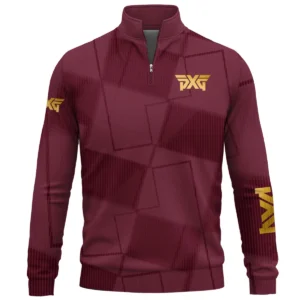 PXG Brand Exclusive Logo All Over Print Quarter Zip Sweatshirt HOGF030625A01PXG - Maroon