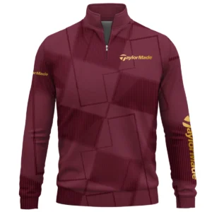 TaylorMade Brand Exclusive Logo All Over Print Quarter Zip Sweatshirt HOGF030625A01TM - Maroon