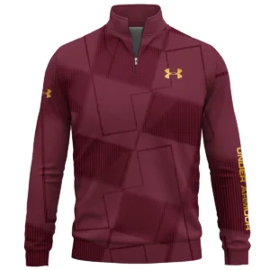 Under Armour Brand Exclusive Logo All Over Print Quarter Zip Sweatshirt HOGF030625A01UA - Maroon