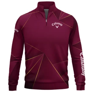 Callaway Brand Exclusive Logo All Over Print Quarter Zip Sweatshirt HOGF310525A01CLW - Maroon
