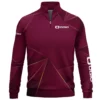 Ogio Brand Exclusive Logo All Over Print Quarter Zip Sweatshirt HOGF310525A01OG - Maroon