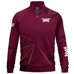 PXG Brand Exclusive Logo All Over Print Quarter Zip Sweatshirt HOGF310525A01PXG - Maroon