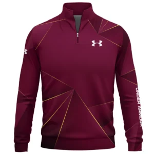 Under Armour Brand Exclusive Logo All Over Print Quarter Zip Sweatshirt HOGF310525A01UA - Maroon