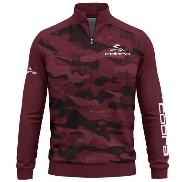 Cobra Golf Brand Exclusive Logo Quarter Zip Sweatshirt HOGO270525BR01CB - Maroon